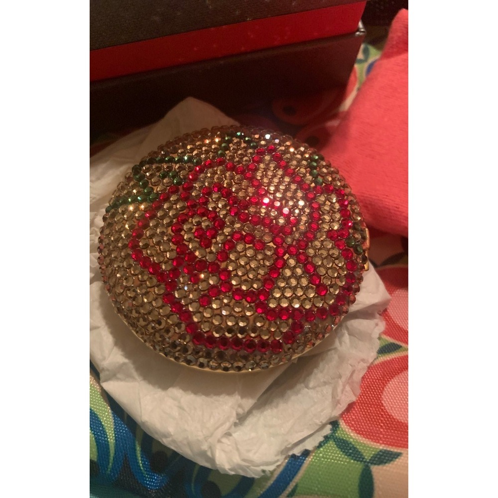 Judith Leiber Rose Swarovski Compact